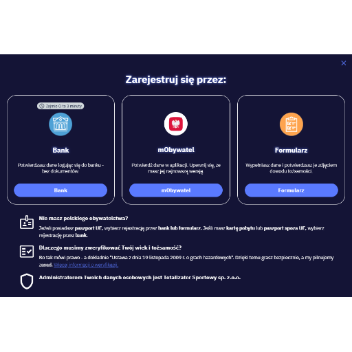 Rejestracja profilu użytkownika
